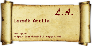 Lezsák Attila névjegykártya